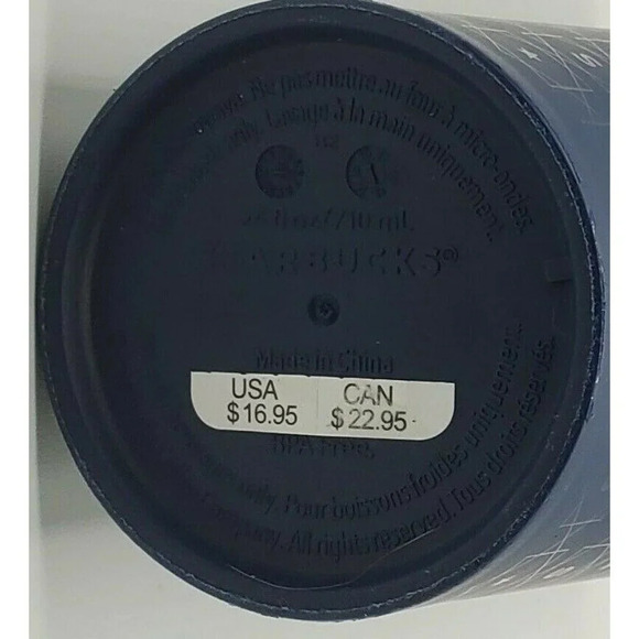 STARBUCKS Matte Navy Blue S and Star Pattern LOGO - Picture 10 of 10